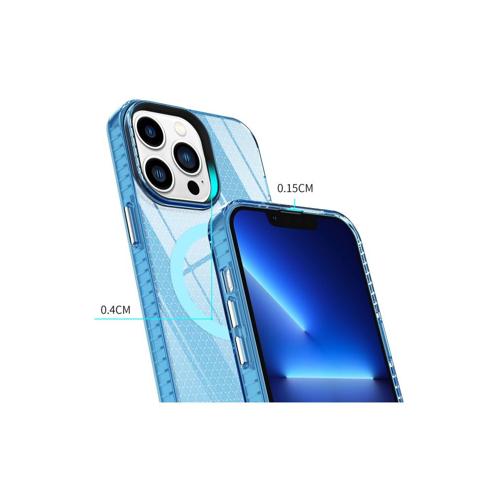 Newface iPhone 14 Pro Kılıf Beta Magneticsafe Silikon - Mavi