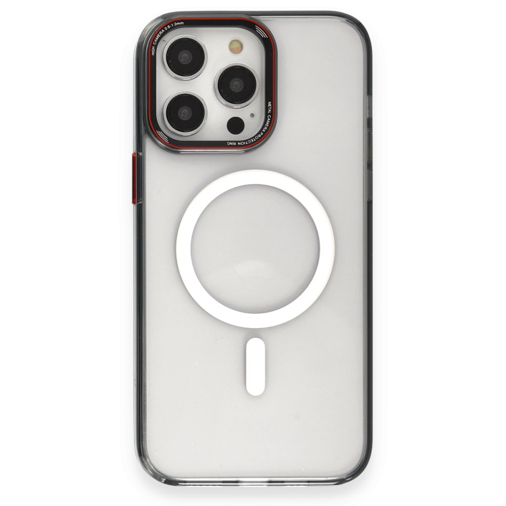 Newface iPhone 14 Pro Kılıf Dinamik Magneticsafe Silikon - Siyah