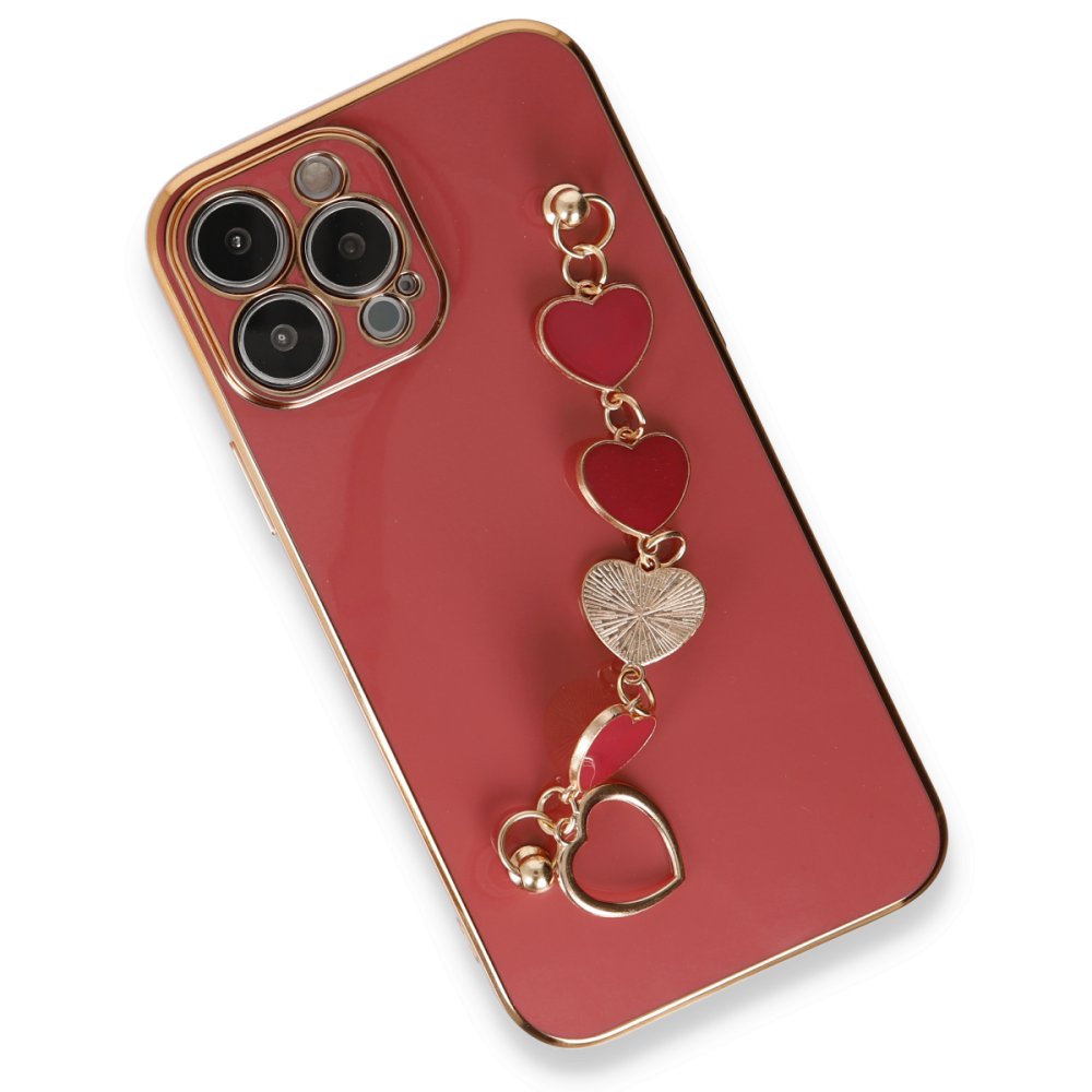 Newface iPhone 14 Pro Kılıf Esila Silikon - Kırmızı