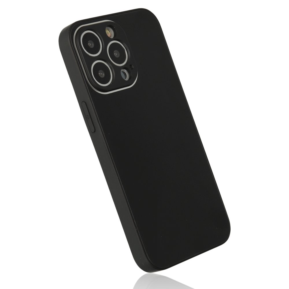 Newface iPhone 14 Pro Kılıf Glass Kapak - Siyah