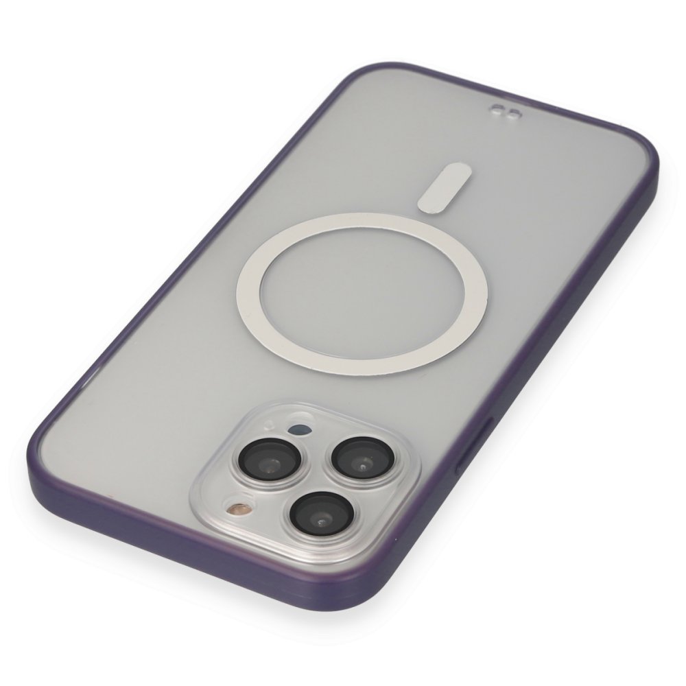 Newface iPhone 14 Pro Kılıf Grand Magneticsafe Kapak - Mor