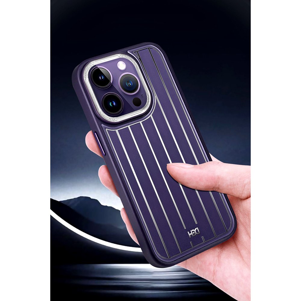 HDD iPhone 14 Pro Kılıf HBC-190 Kolaj Kapak - Kahverengi