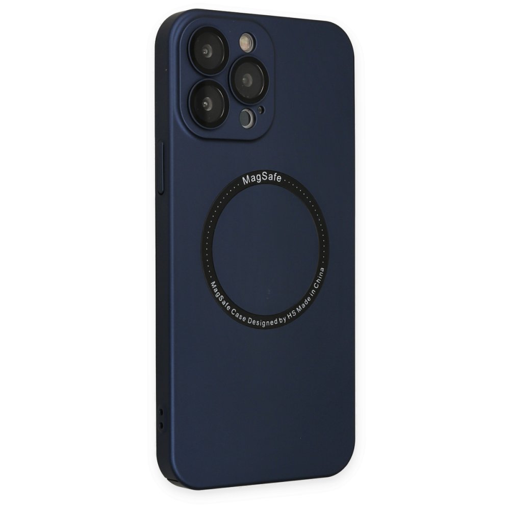 Newface iPhone 14 Pro Kılıf Jack Magneticsafe Lens Silikon - Lacivert