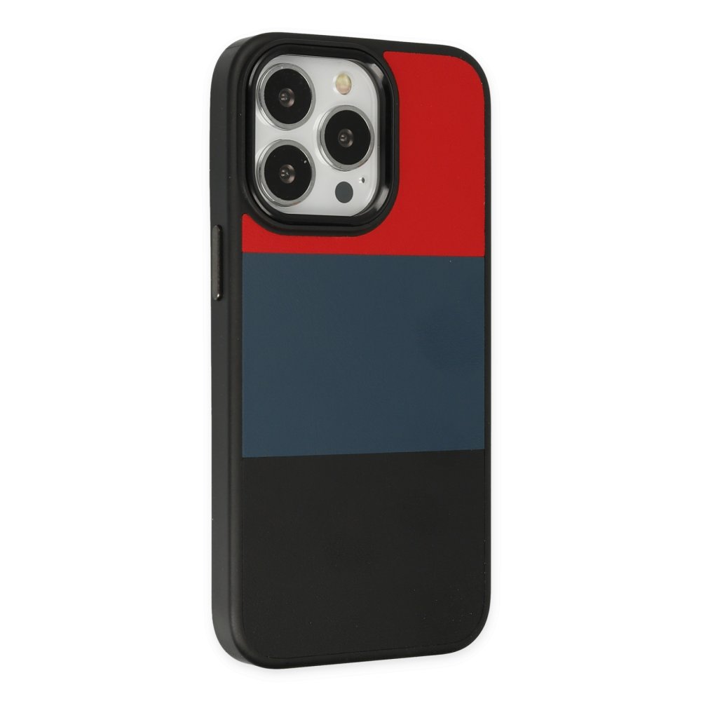 Newface iPhone 14 Pro Kılıf King Kapak - Kırmızı-Siyah