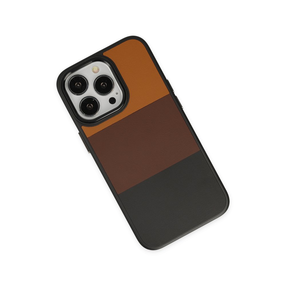 Newface iPhone 14 Pro Kılıf King Kapak - Taba-Siyah