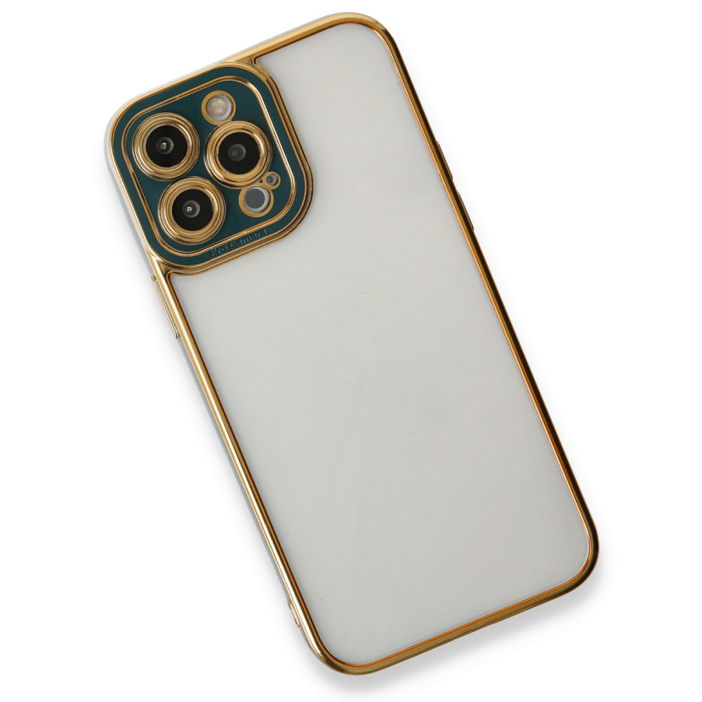 Newface iPhone 14 Pro Kılıf Liva Lens Silikon - Yeşil