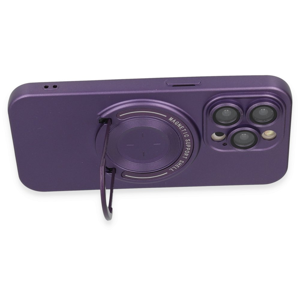 Newface iPhone 14 Pro Kılıf Lukka Magneticsafe Kapak - Derin Mor