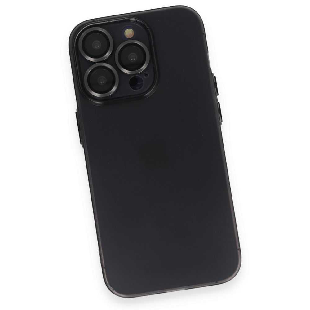 Newface iPhone 14 Pro Kılıf Luko Lens Silikon - Siyah