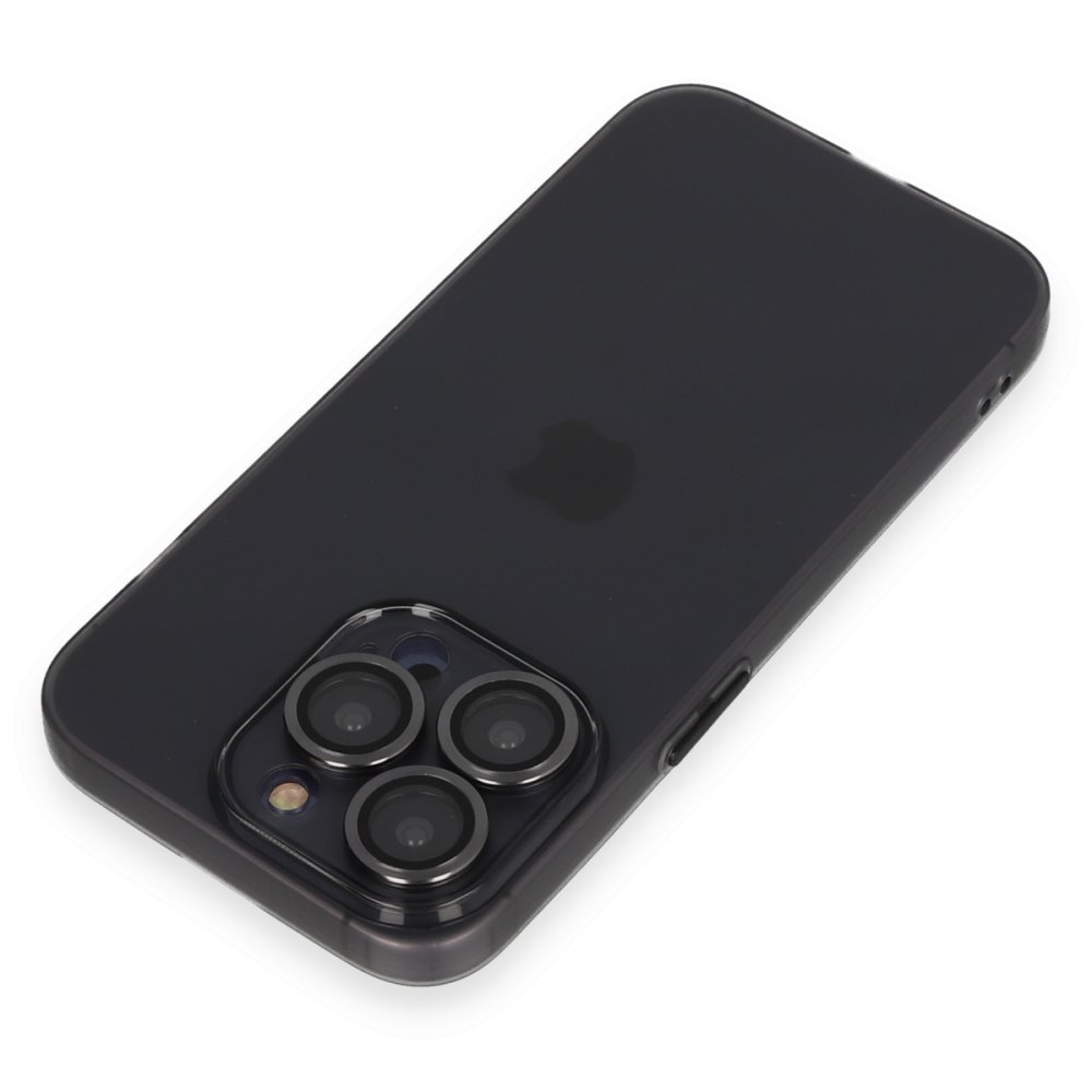 Newface iPhone 14 Pro Kılıf Luko Lens Silikon - Siyah
