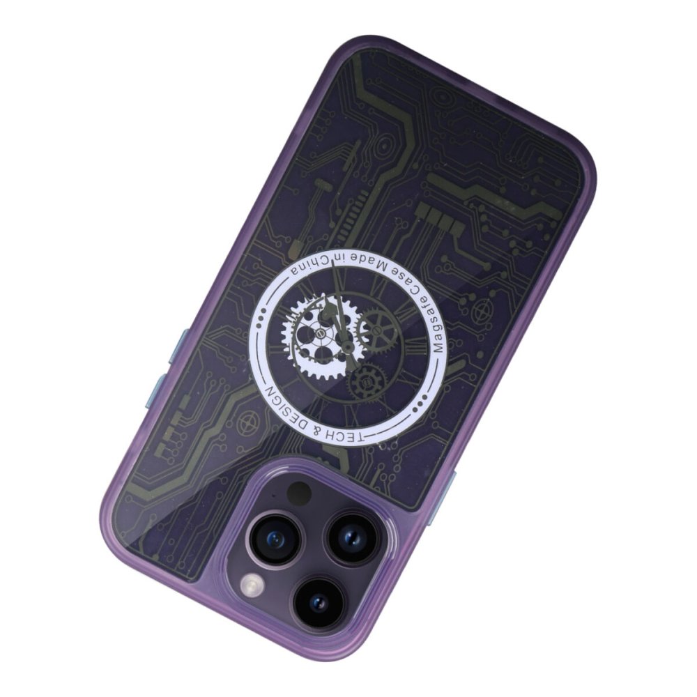 Newface iPhone 14 Pro Kılıf Magic Magneticsafe Silikon - Derin Mor