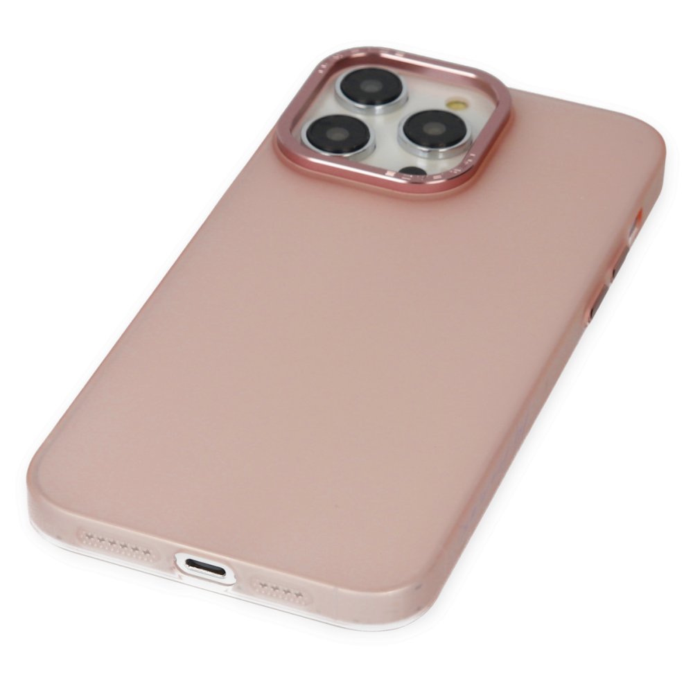 Newface iPhone 14 Pro Kılıf Modos Metal Kapak - Pembe