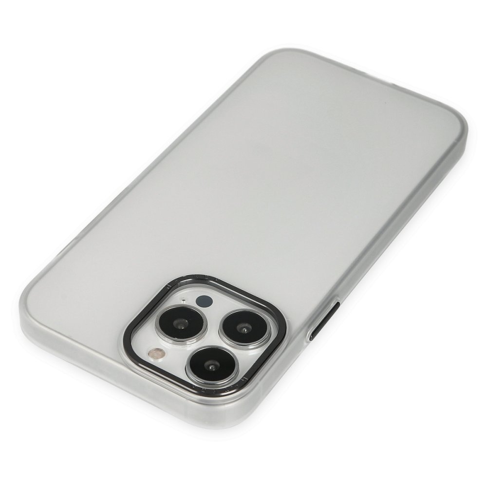 Newface iPhone 14 Pro Kılıf Modos Metal Kapak - Şeffaf