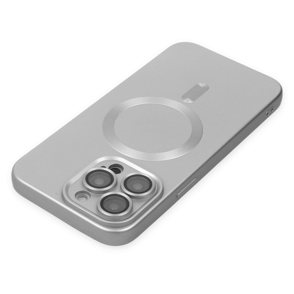 Newface iPhone 14 Pro Kılıf Moshi Lens Magneticsafe Silikon - Gümüş