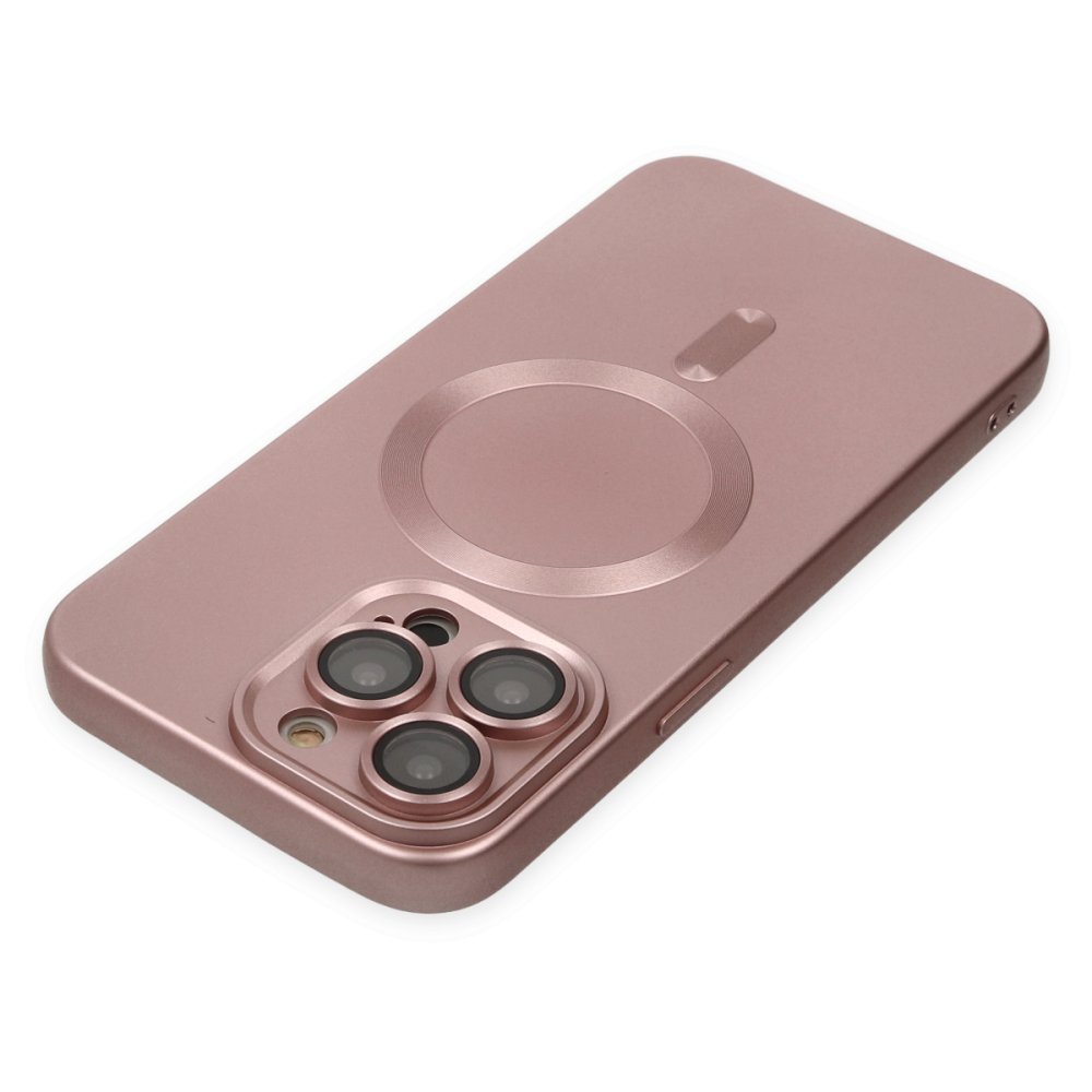 Newface iPhone 14 Pro Kılıf Moshi Lens Magneticsafe Silikon - Rose Gold
