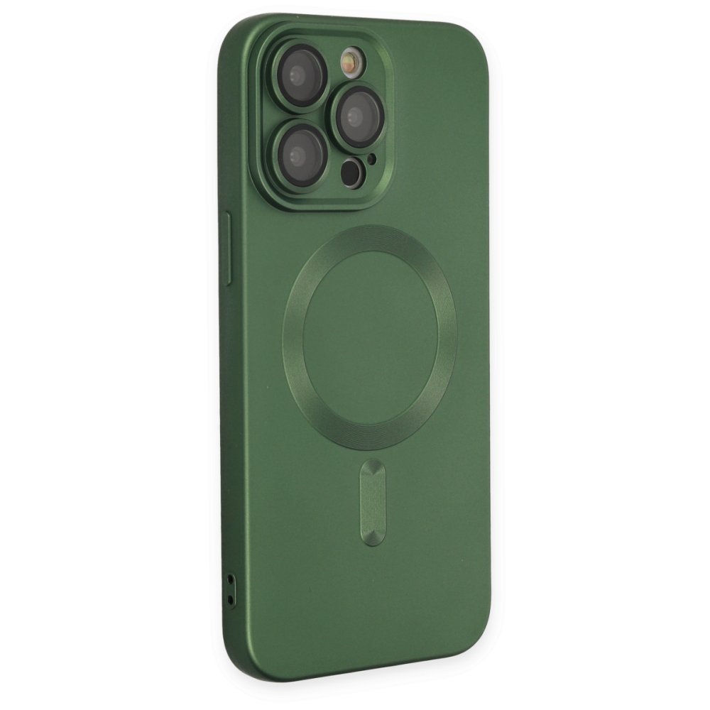 Newface iPhone 14 Pro Kılıf Moshi Lens Magneticsafe Silikon - Yeşil