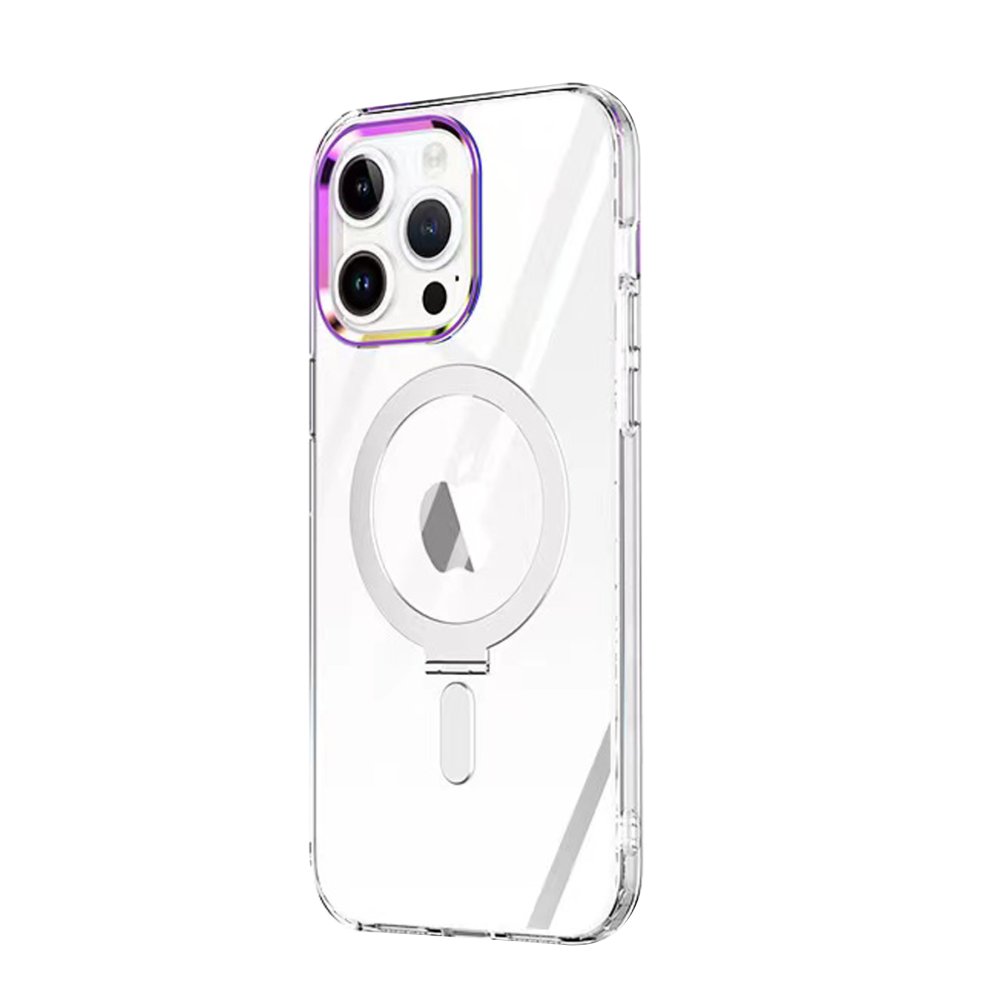 Newface iPhone 14 Pro Kılıf Mudo Magneticsafe Standlı Kapak - Şeffaf