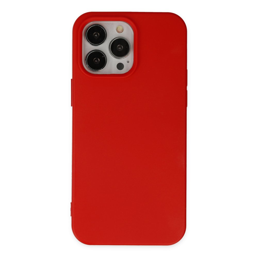 Newface iPhone 14 Pro Kılıf Nano içi Kadife Silikon - Kırmızı