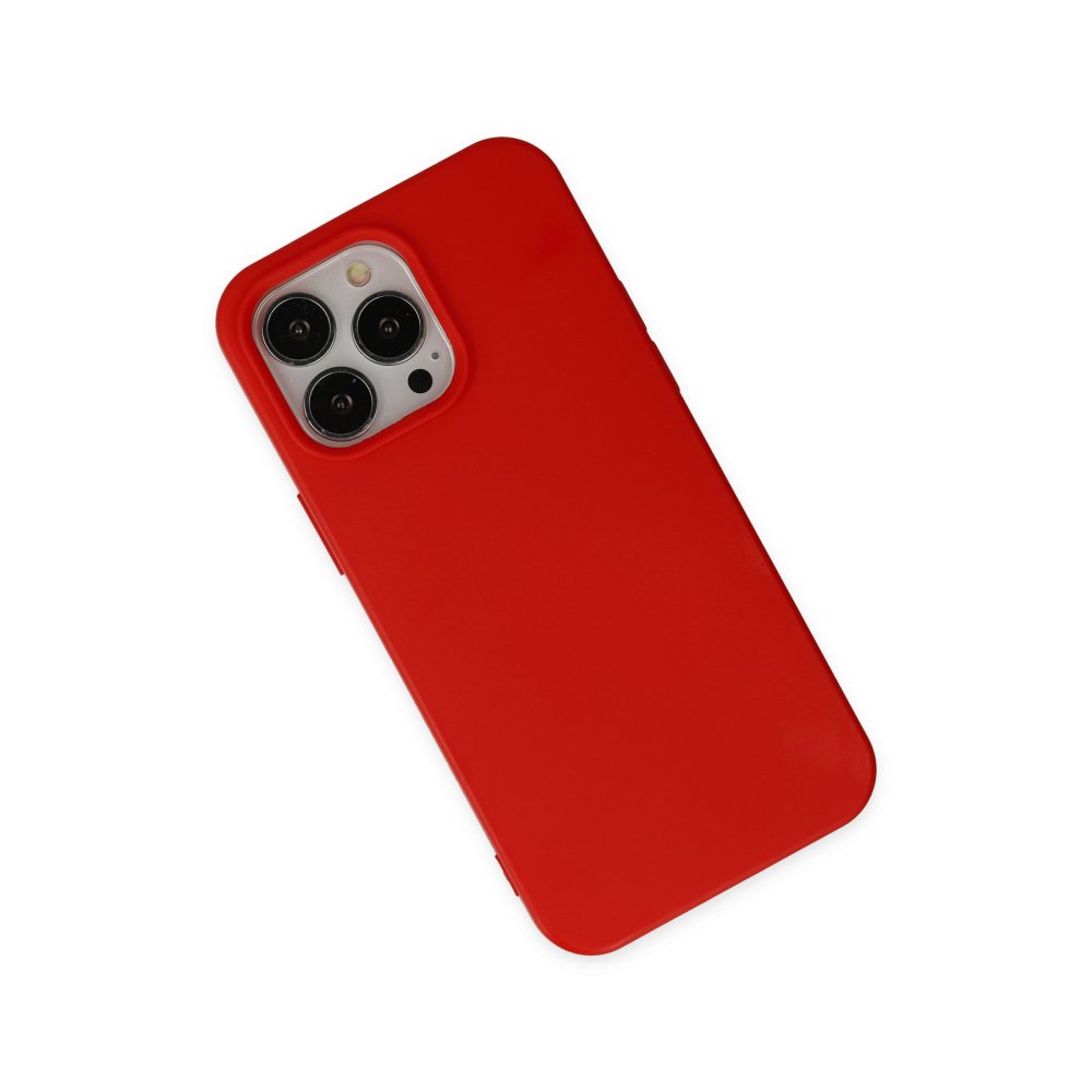 Newface iPhone 14 Pro Kılıf Nano içi Kadife Silikon - Kırmızı