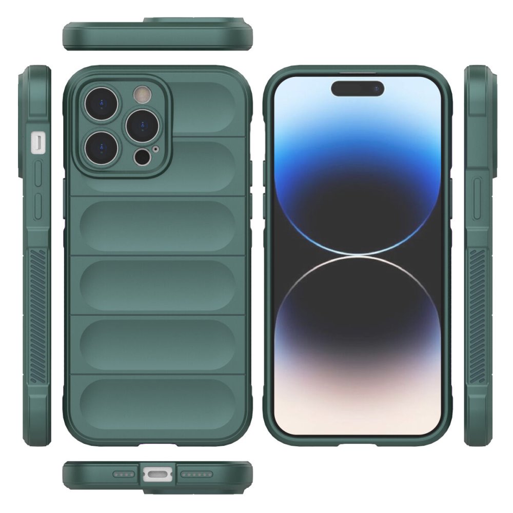 Newface iPhone 14 Pro Kılıf Optimum Silikon - Koyu Yeşil