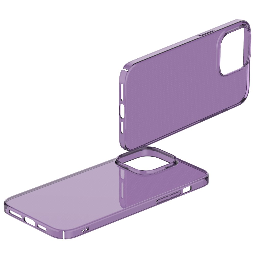 Newface iPhone 14 Pro Kılıf Pc Sert Şeffaf Kapak - Mor