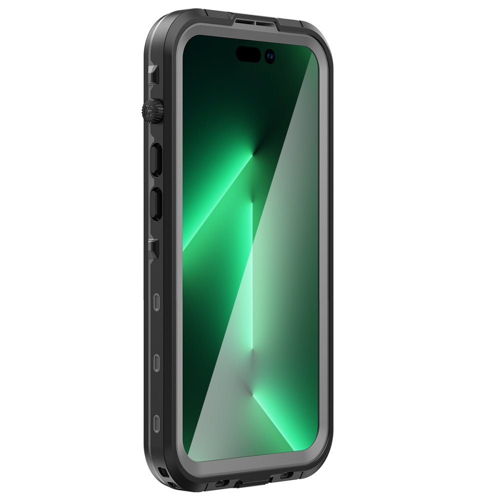 Newface iPhone 14 Pro Kılıf Red Pepper Magneticsafe Su Geçirmez Kılıf - Siyah-Gri