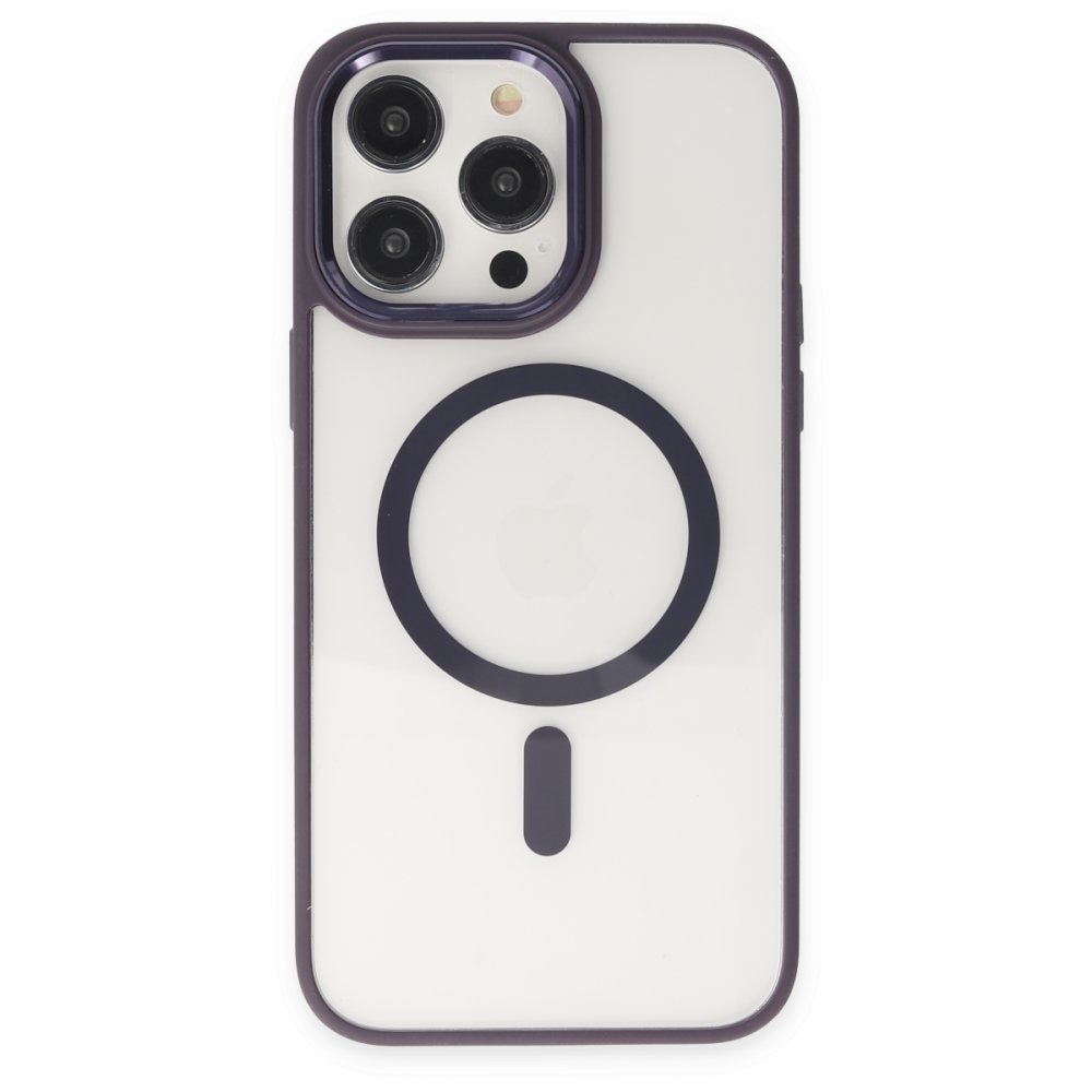 Newface iPhone 14 Pro Kılıf Room Magneticsafe Silikon - Derin Mor