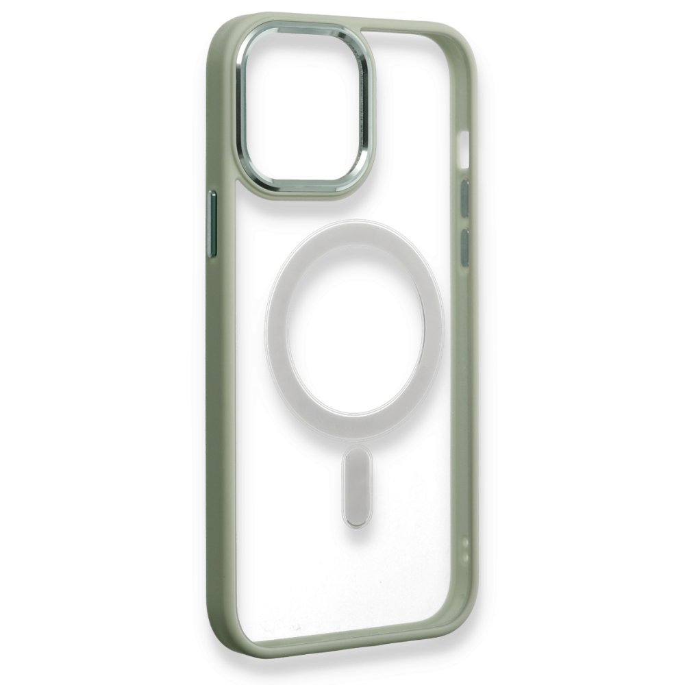 Newface iPhone 14 Pro Kılıf Room Magneticsafe Silikon - Su Yeşili