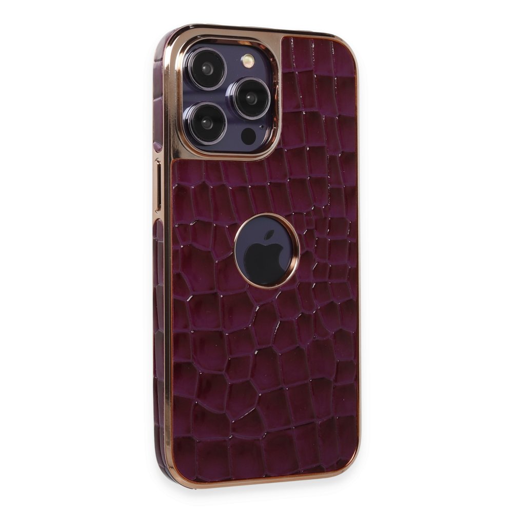 Newface iPhone 14 Pro Kılıf Snake Kapak - Derin Mor
