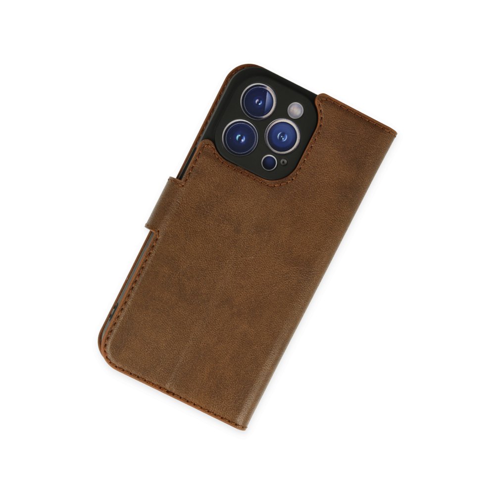 Newface iPhone 14 Pro Kılıf Trend S Plus Kapaklı Kılıf - Taba