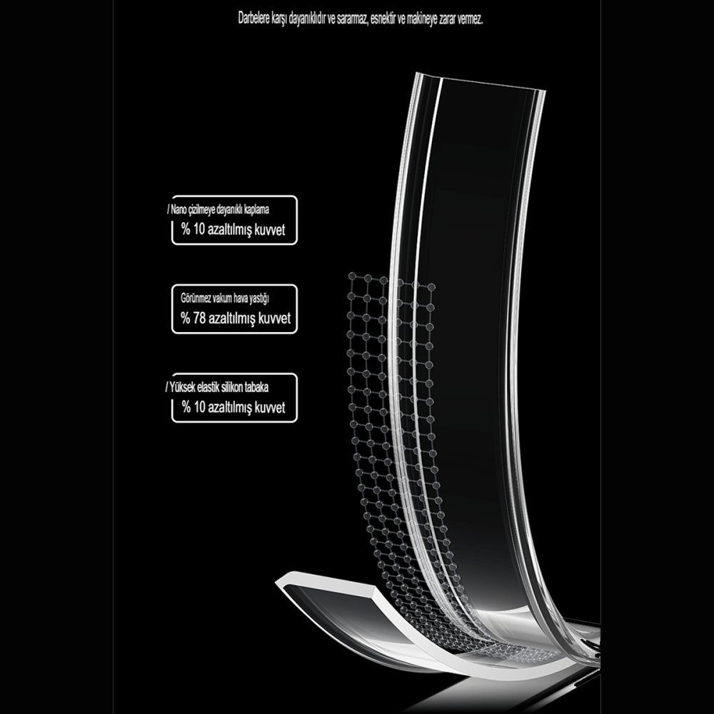 Newface iPhone 14 Pro Kılıf Tron Şeffaf Magsafe Kapak - Siyah