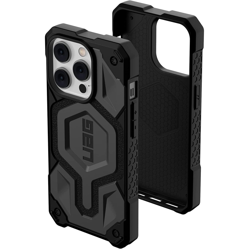 Newface iPhone 14 Pro Kılıf Uag Fiber Magneticsafe Silikon - Füme