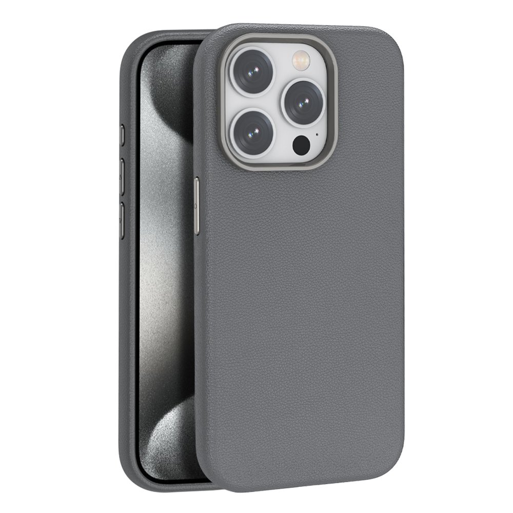 Joko iPhone 14 Pro Kılıf Wonder Deri Magsafe Kapak - Titan Gri