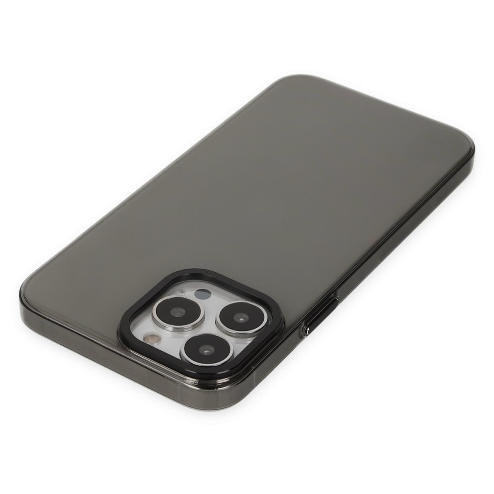 Newface iPhone 14 Pro Max Kılıf Anka PC Sert Metal Kapak - Siyah