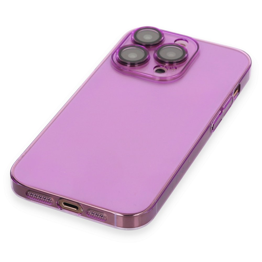 Newface iPhone 14 Pro Max Kılıf Armada Lensli Kapak - Mor