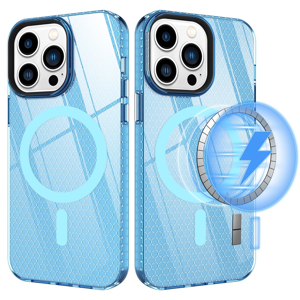 Newface iPhone 14 Pro Max Kılıf Beta Magneticsafe Silikon - Mavi