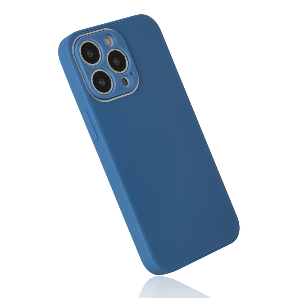 Newface iPhone 14 Pro Max Kılıf Glass Kapak - Mavi