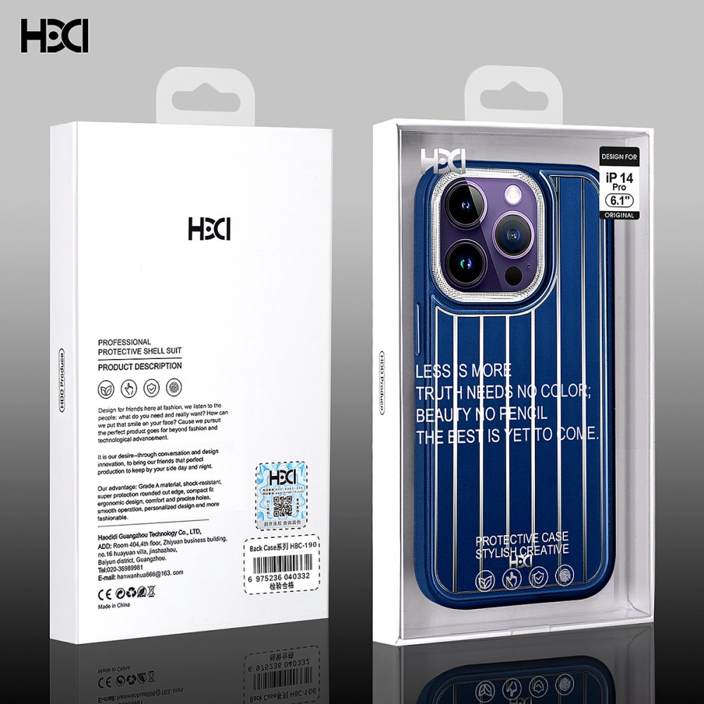 HDD iPhone 14 Pro Max Kılıf HBC-190 Kolaj Kapak - Derin Mor