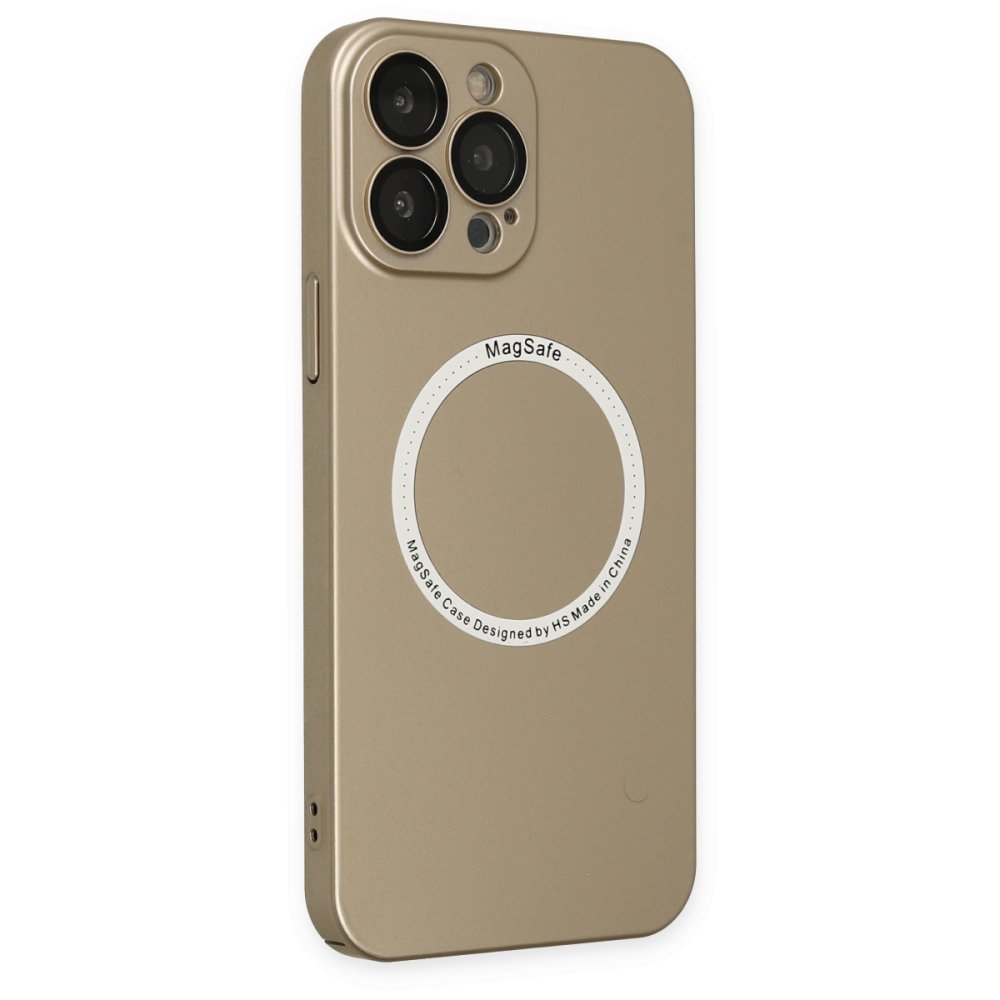 Newface iPhone 14 Pro Max Kılıf Jack Magneticsafe Lens Silikon - Gold