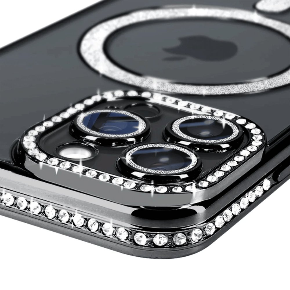 Newface iPhone 14 Pro Max Kılıf Joke Simli Magneticsafe Kılıf - Mavi