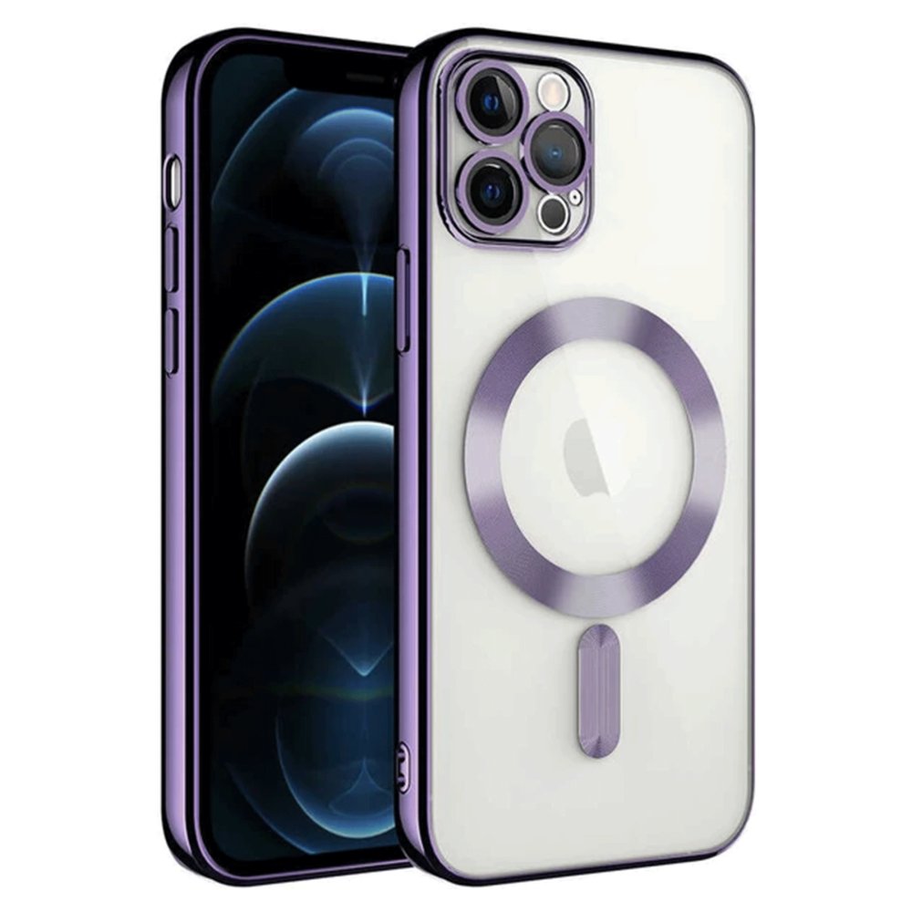 Newface iPhone 14 Pro Max Kılıf Kross Magneticsafe Kapak - Mor