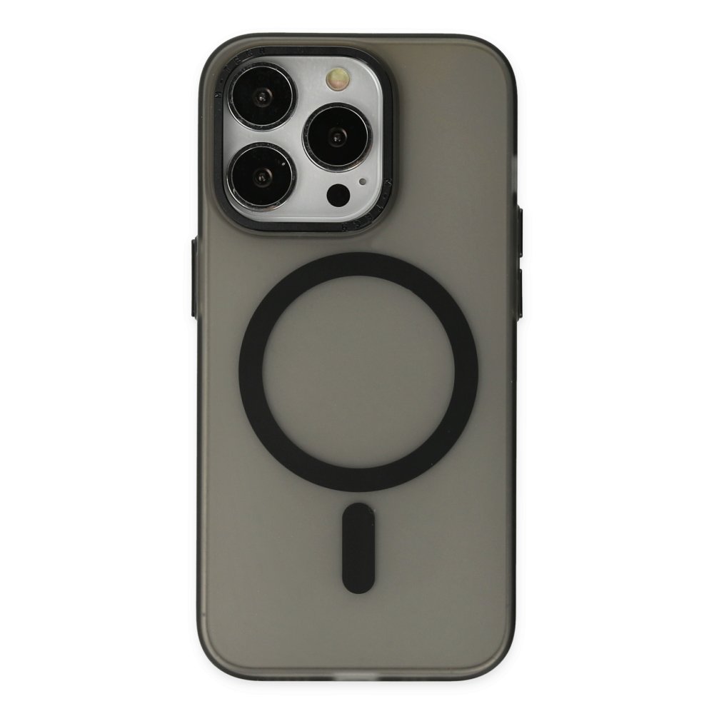 Newface iPhone 14 Pro Max Kılıf Lodos Magneticsafe Mat Kapak - Siyah