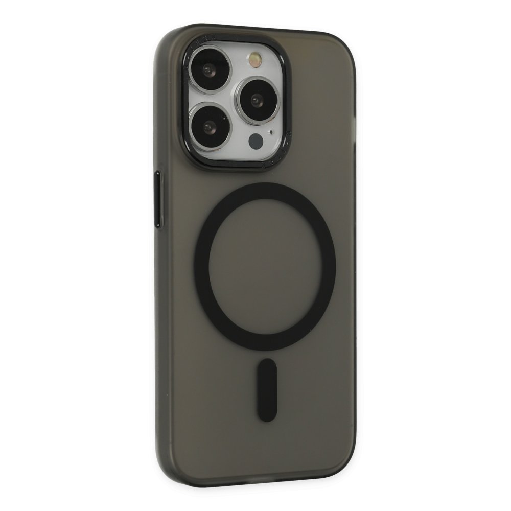 Newface iPhone 14 Pro Max Kılıf Lodos Magneticsafe Mat Kapak - Siyah