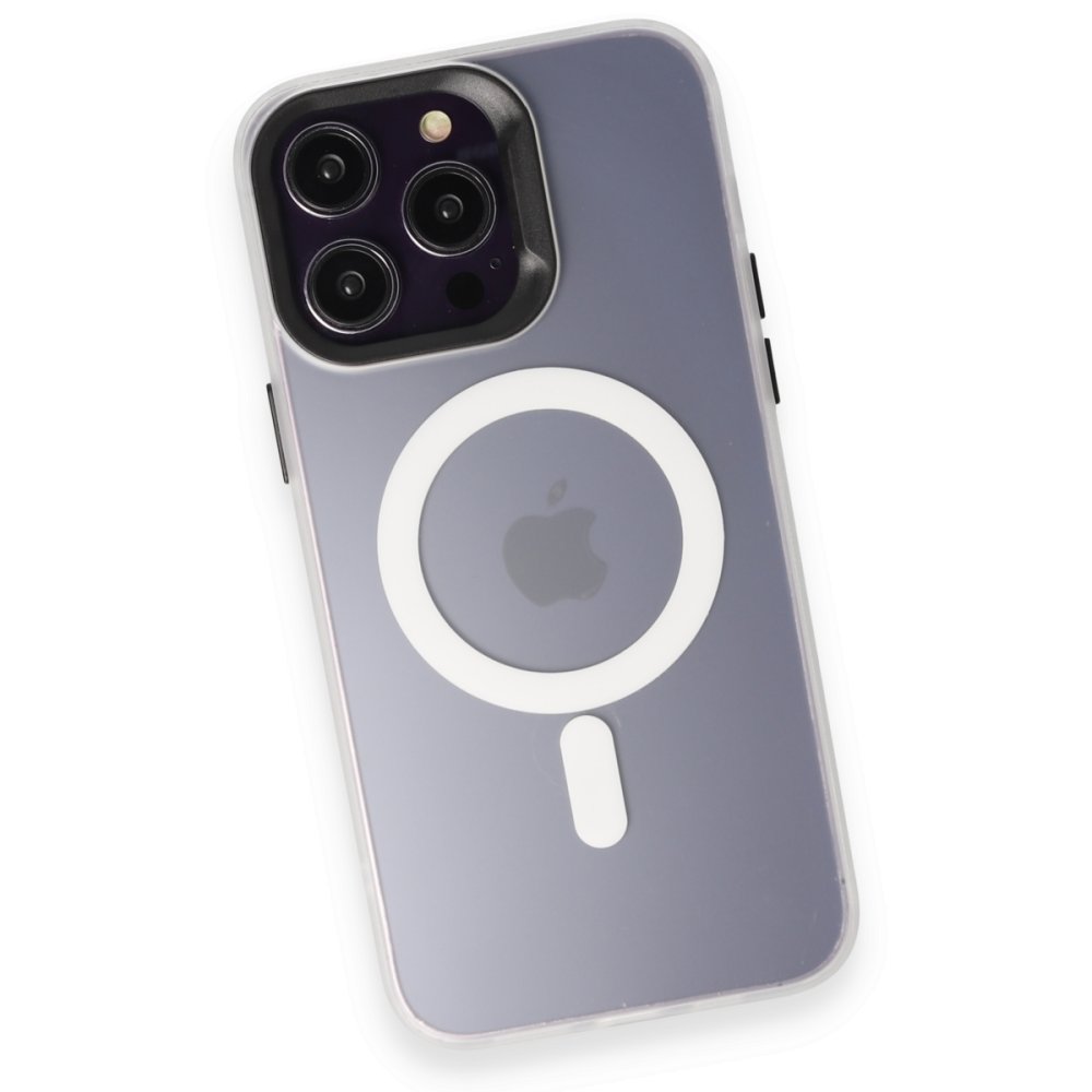 Joko iPhone 14 Pro Max Kılıf Mateks Magsafe Kapak - Beyaz