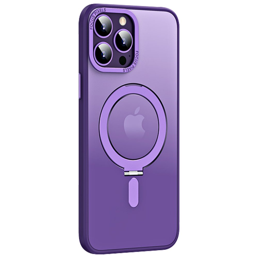 Newface iPhone 14 Pro Max Kılıf Mudo Mat Magneticsafe Kapak - Derin Mor