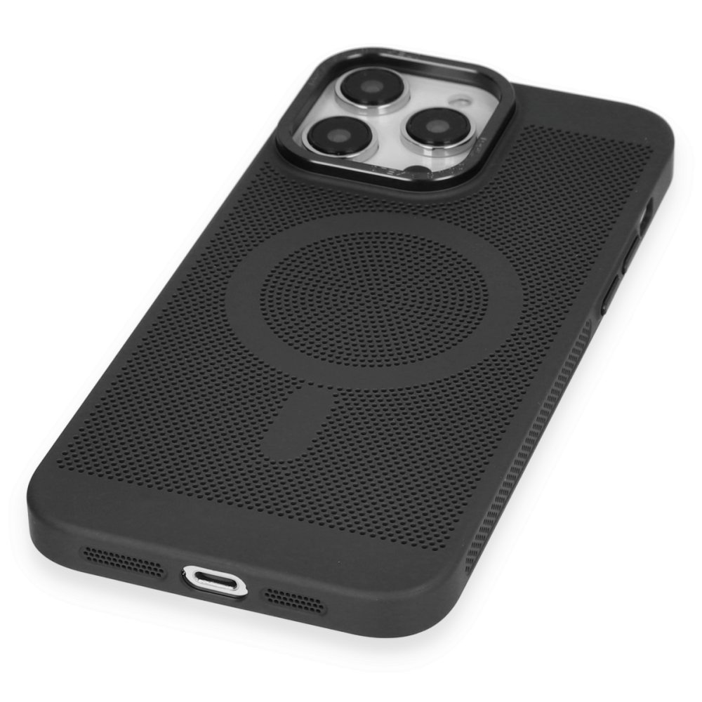 Newface iPhone 14 Pro Max Kılıf Plüton Magneticsafe Kapak - Siyah