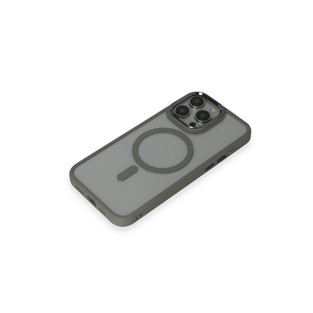 Newface iPhone 14 Pro Max Kılıf Room Magneticsafe Silikon - Gri