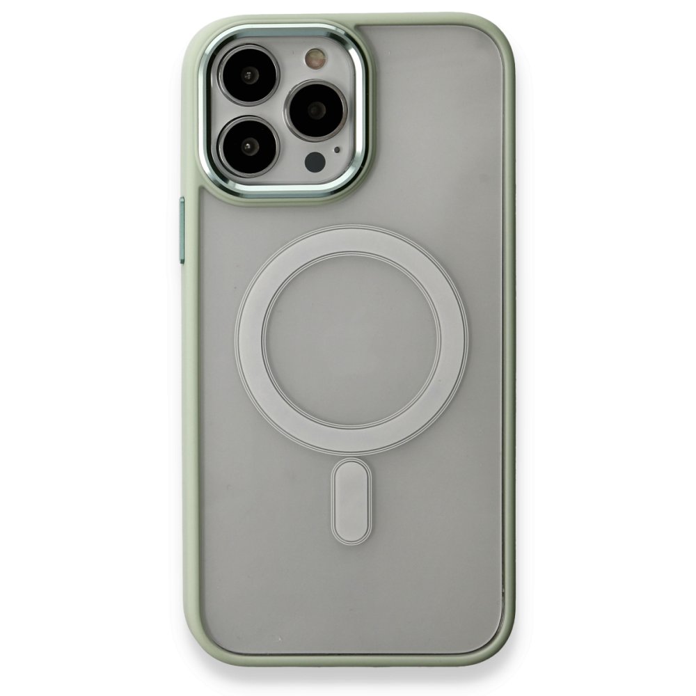 Newface iPhone 14 Pro Max Kılıf Room Magneticsafe Silikon - Su Yeşili