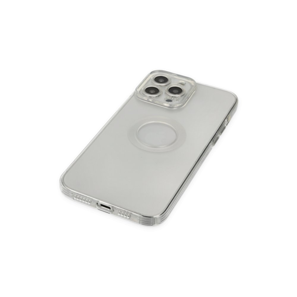 Newface iPhone 14 Pro Max Kılıf Santa Lens Silikon - Şeffaf