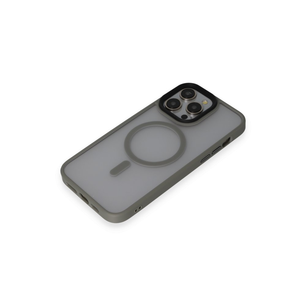 Newface iPhone 14 Pro Max Kılıf Trex Magneticsafe Kapak - Titan Gri