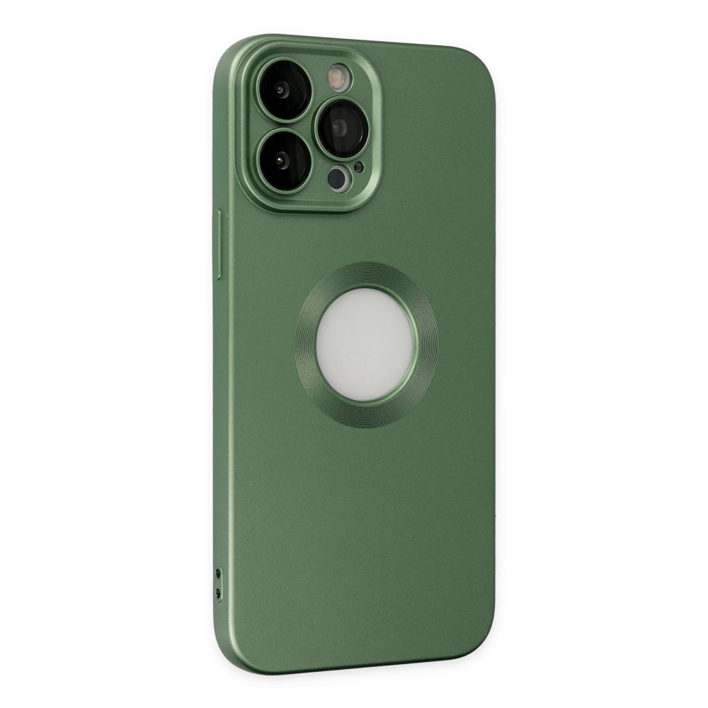 Newface iPhone 14 Pro Max Kılıf Vamos Lens Silikon - Yeşil